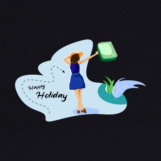 happy holiday flat design by Rizkydwi